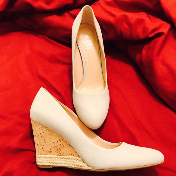 Franco Sarto Shoes - Franco Sarto Leather Almond Toe Wedge
